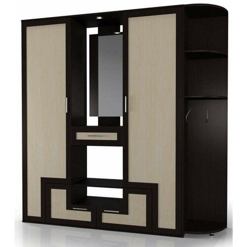 Прихожая Мебелайн «Мебелайн – 16» Корпус орех светлый/вставка орех светлый