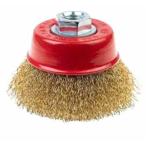 Щетка (корщетка) мягкая проволока 75 мм М14 (чашка) усиленная YIDA T590537