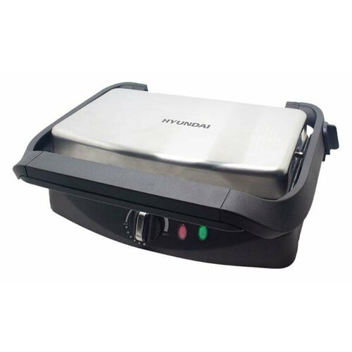 Электрогриль Hyundai HYG-2074 серебристый чёрный 297500₽