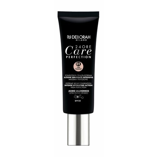 DEBORAH MILANO Тональный крем-уход 24 Ore Care Perfection Extreme Wear Foundation, 30 мл, 01 Белоснежный тональный крем уход deborah milano 24ore care perfection extreme wear foundation 30 мл