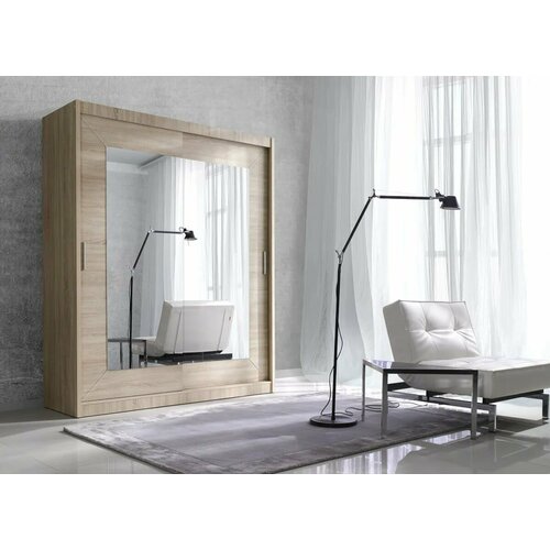 Шкаф-купе Фиеста корпус Камелия 120 2-х дверный с зеркалом