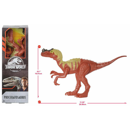 Фигурка динозавра большая процератозавр Jurassic World PROCERATOSAURUS GJN89 Mattel 2021 фигурки мини динозавров jurassic world 3 шт в наборе