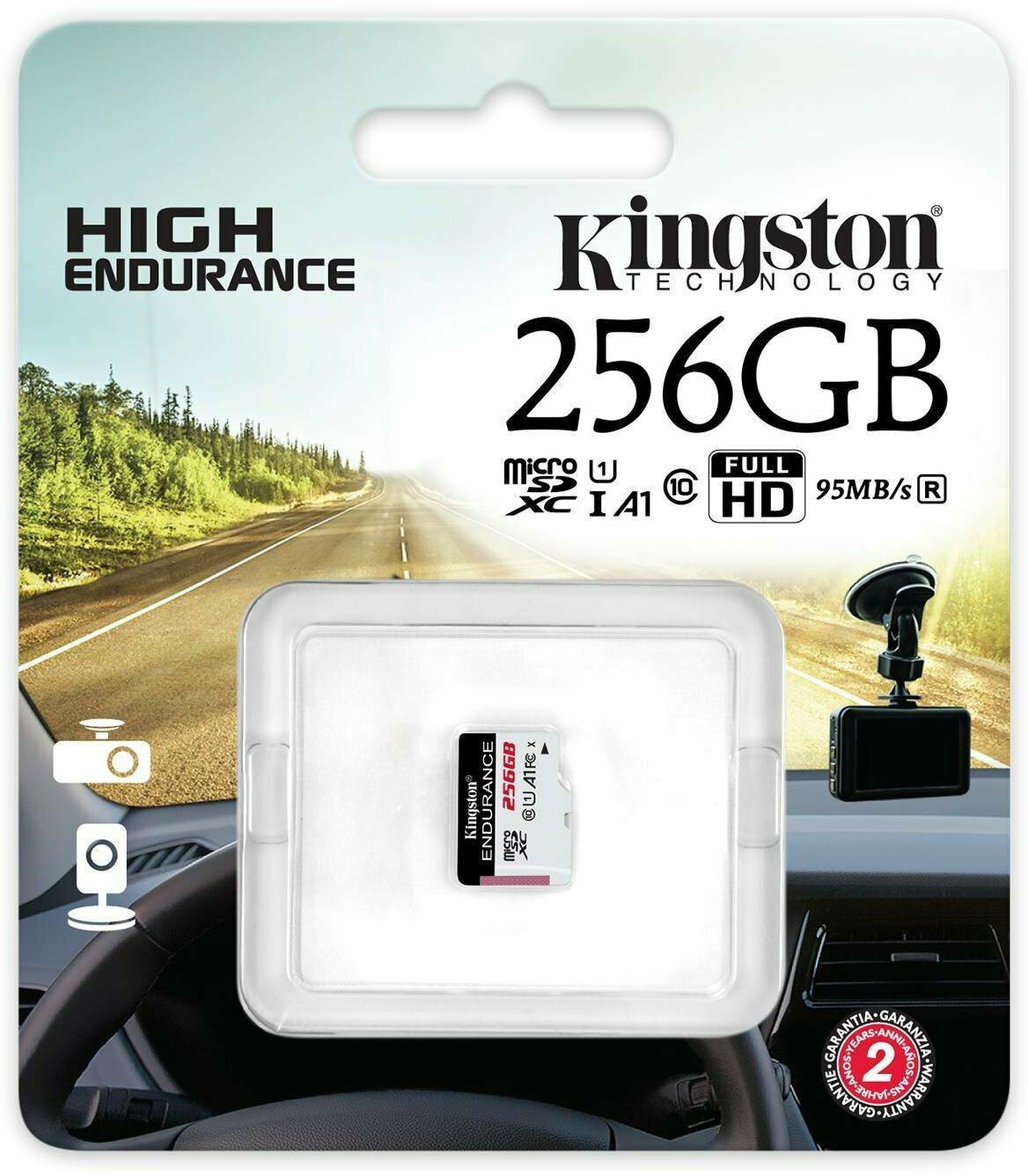 Карта памяти microSDXC 256ГБ Class10 Kingston High Endurance UHS-I U1 (sdce/256gb) - фото №3