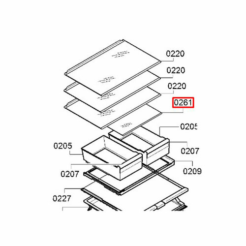 Полка для холодильника Bosch KGN39AD/KGN39AK (11027975)