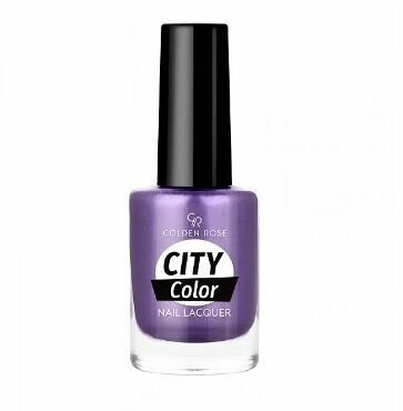 Golden Rose Лак для ногтей CITY COLOR NAIL LACQUER 60, фиолетовый перламутр, 4 шт - фотография № 2