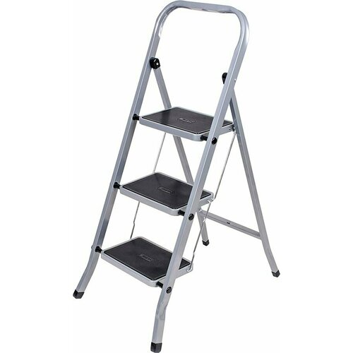 Стремянка Стальная Sevenberg Nova С 3-Мя Широкими Ступенями И Пластиковыми Ковриками
