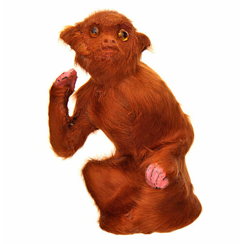 Обезьянка меховая игрушка 10 см