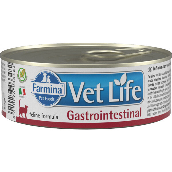 Farmina Vet Life Gastrointestinal Лечебный корм для кошек при проблемах с ЖКТ 85 гр x 5 шт.