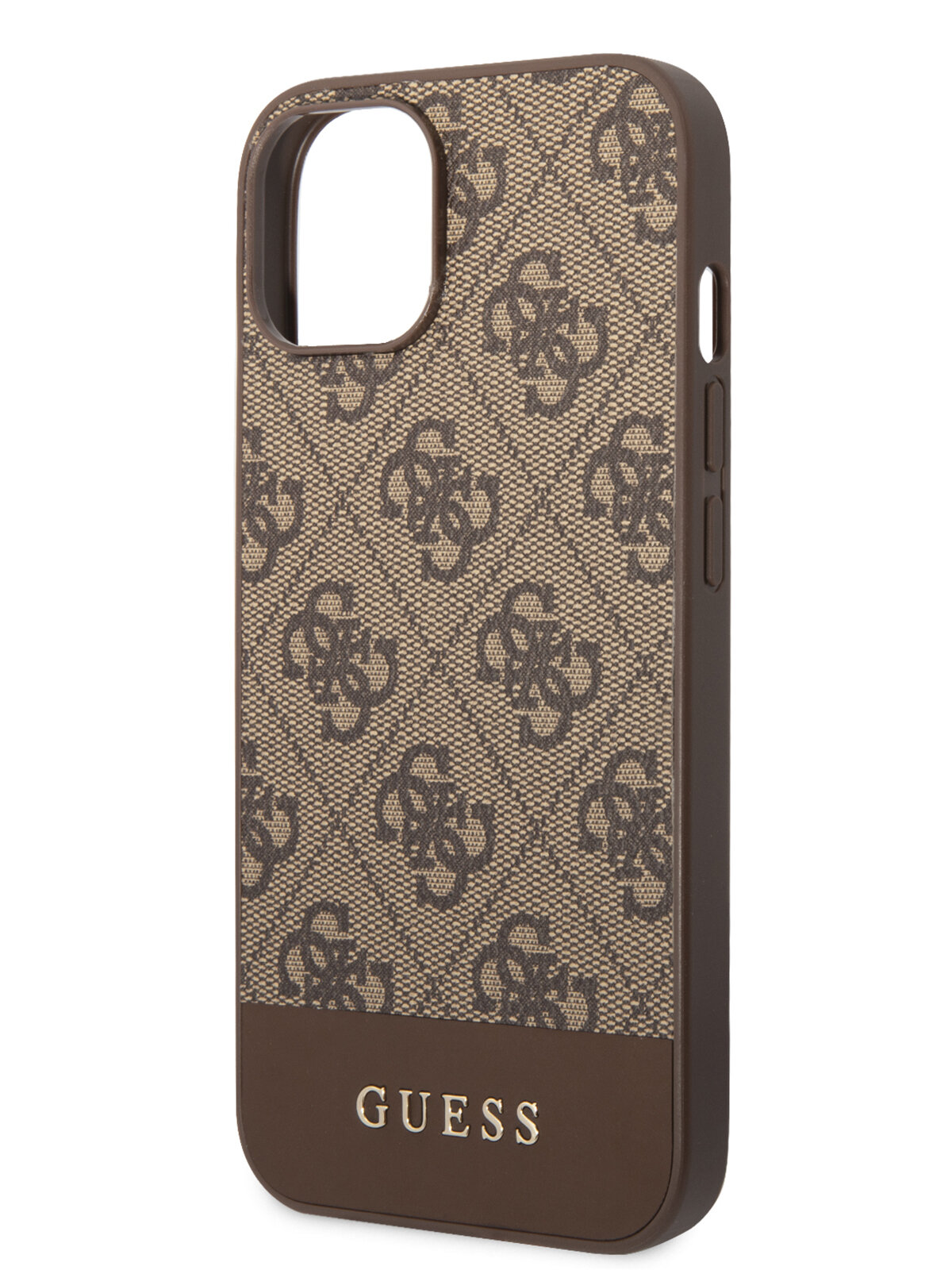 Guess для iPhone 14 Plus чехол PC/TPU 4G Stripe w Metal logo Hard Brown