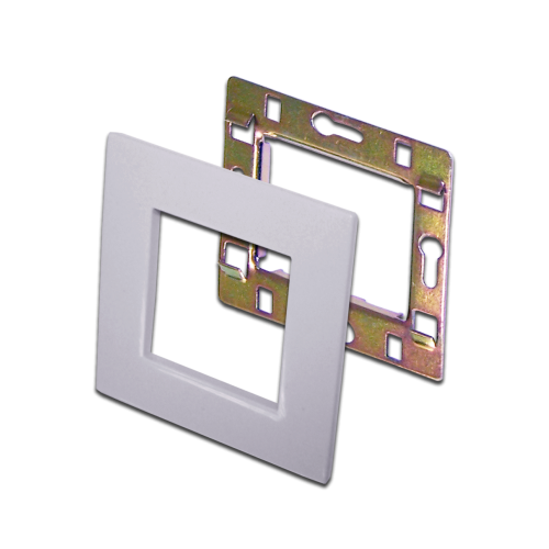 Рамка 1-постовая 45х45, с суппортом, белая (LAN-FRS45x45/1-WH)