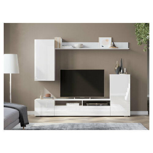 Гостиная готовая KAPIOVI LUIDA белая белые глянцевые фасады 17940₽