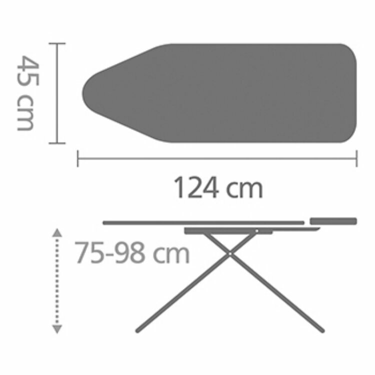 Гладильная доска 124 х 45 см Brabantia Лаванда Размер C - фото №9