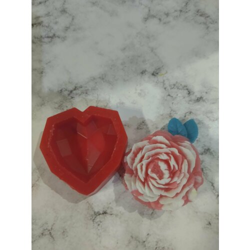 Мыло ручной работы роза в сердце в подарочнй упаковке мыло ручной работы в форме цветка роза в подарочной упаковке