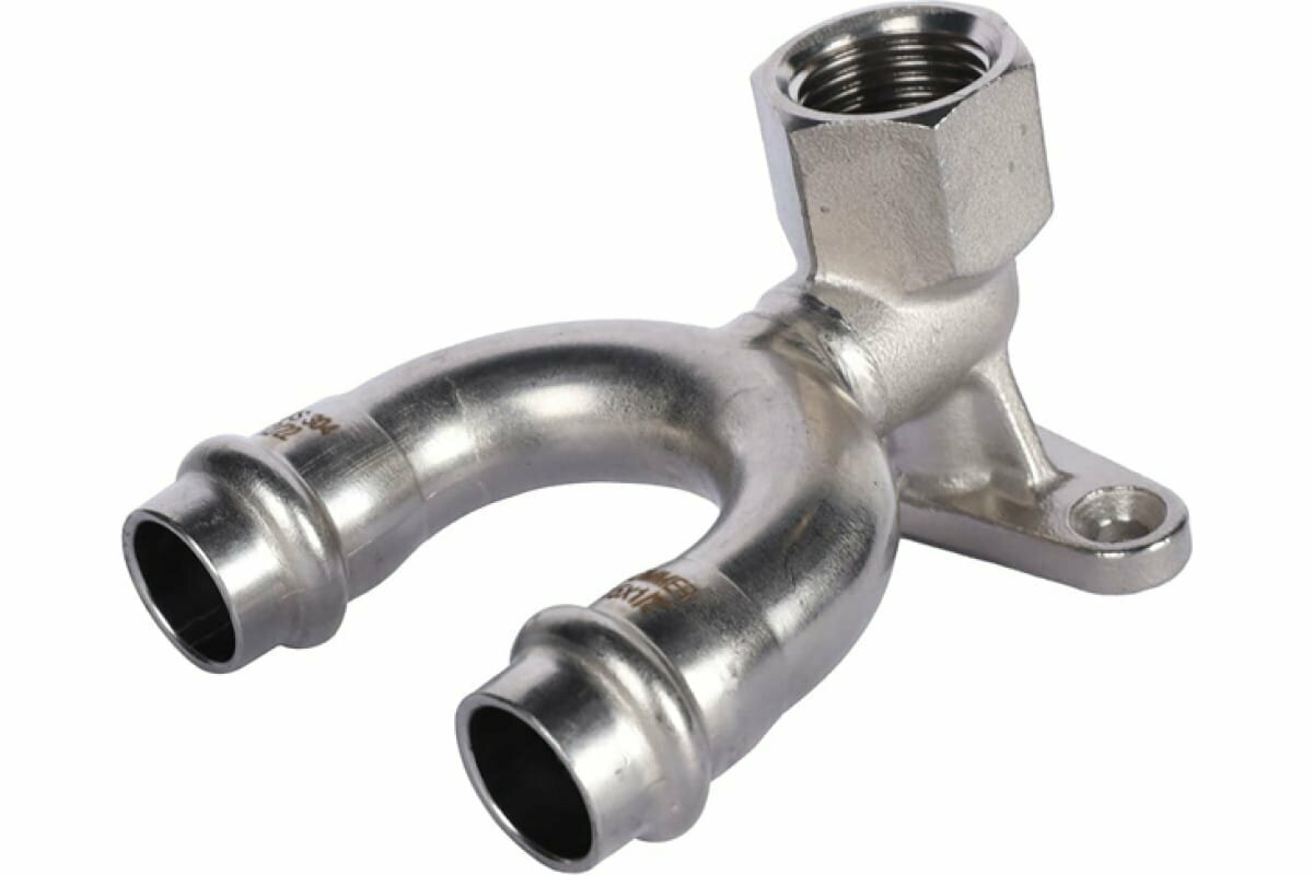 Водорозетка проходная Rommer 1/2"x15 мм ВПр-ВР нержавеющая сталь - фото №3
