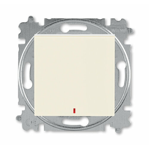 ABB Levit слоновая кость / белый Выключатель 1-но клавишный проходной с контрольной подсветкой