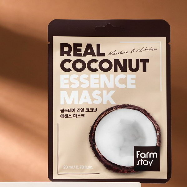 Набор из 3 масок для лица с экстрактом кокоса