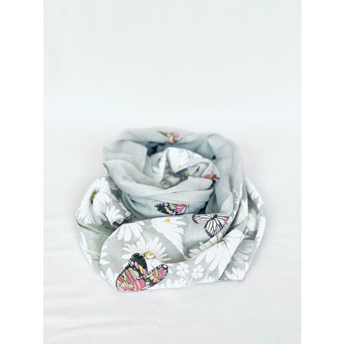 фото Шарф kikka mia,150х70 см, голубой, серый