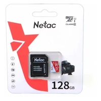Карта памяти MicroSD Netac P500 Eco 128GB Class10 (NT02P500ECO-128G-R) + SD adapter