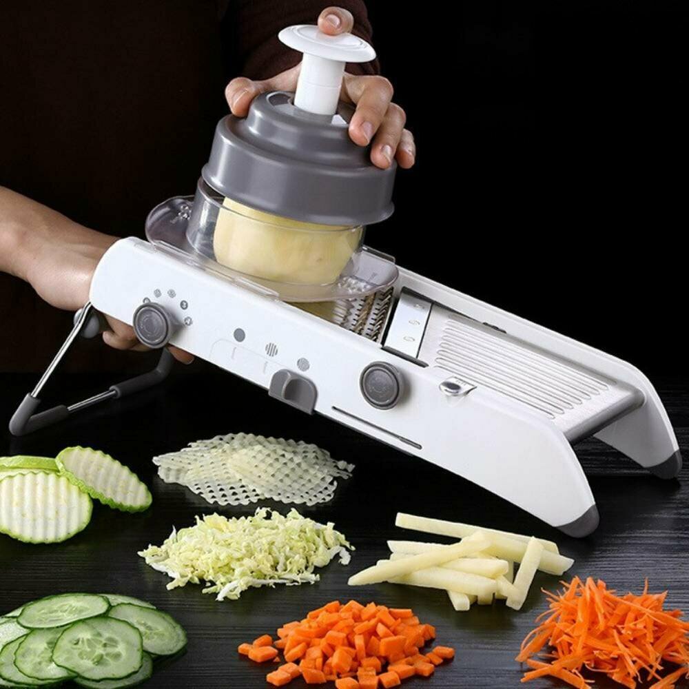 Овощерезка Смарт-Терка Mandoline Slicer (18 видов размеров нарезки), Слайсер терка , Шинковка, Измельчитель для овощей и фруктов