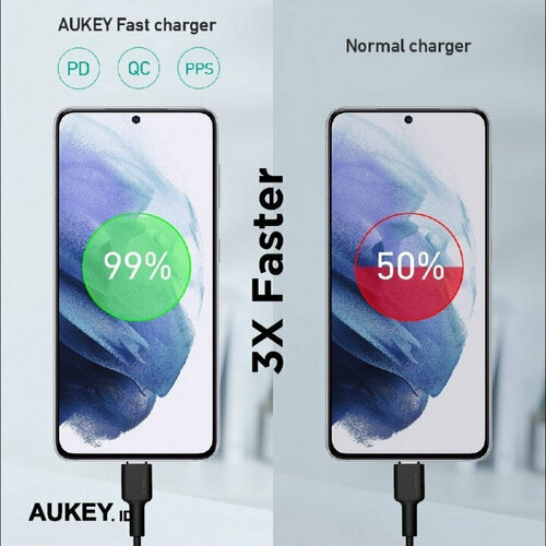 Aukey СЗУ Aukey Swift PA-R1A PD3.0 25W 3A/1USB-C Black черное