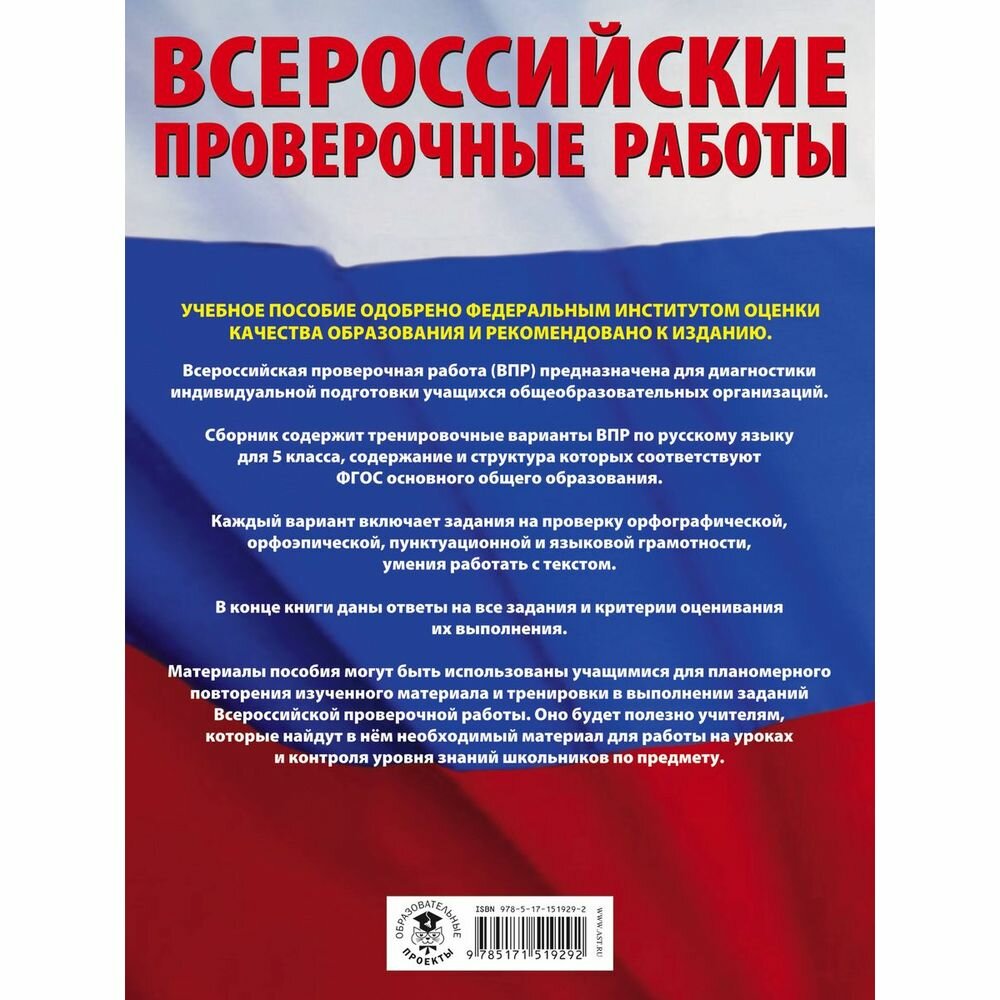 Русский язык. Большой сборник тренировочных вариантов проверочных работ для подготовки к ВПР. 5 класс - фото №6