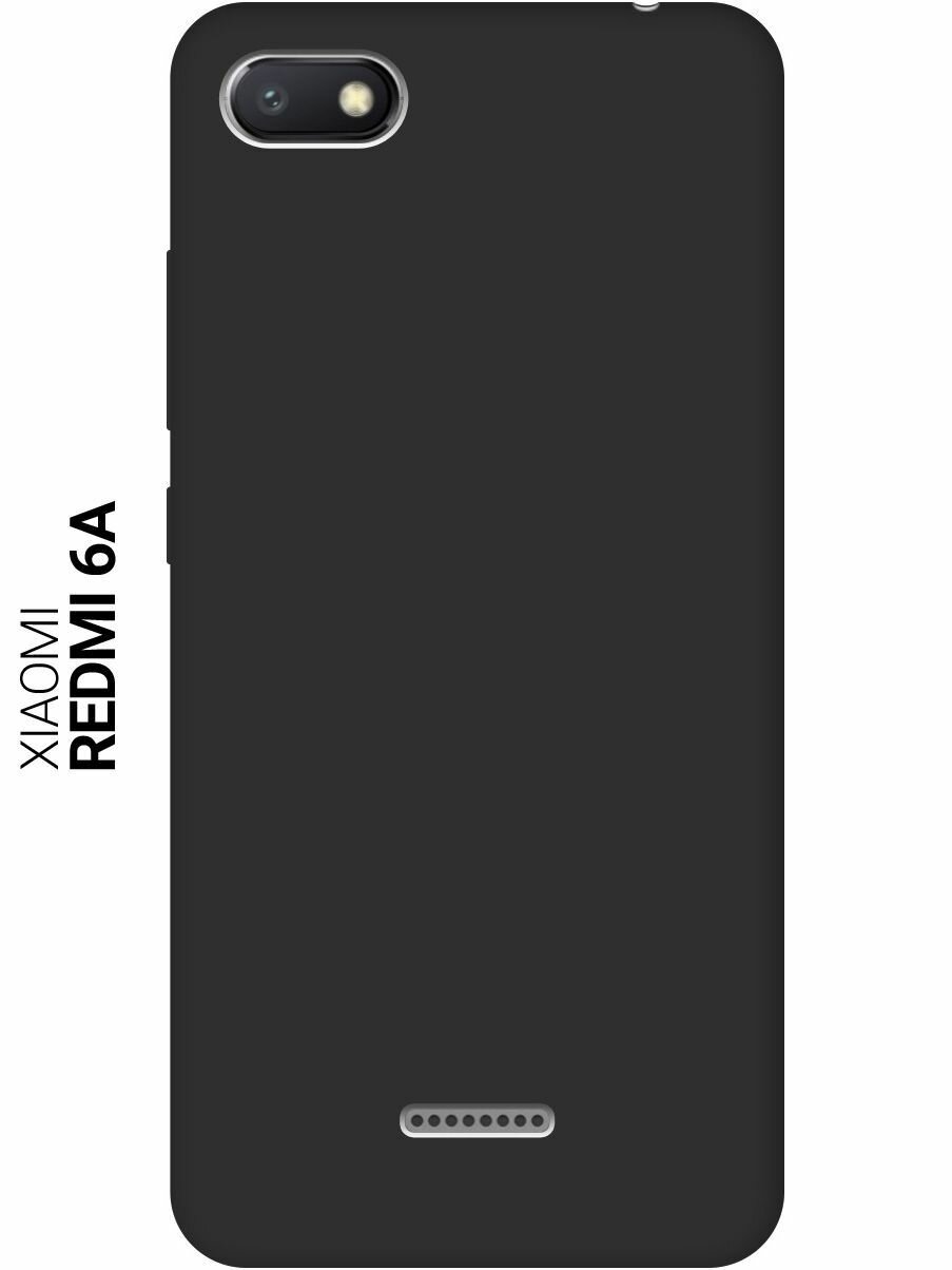 Матовый Soft Touch силиконовый чехол на Xiaomi Redmi 6A / Сяоми Редми 6А черный