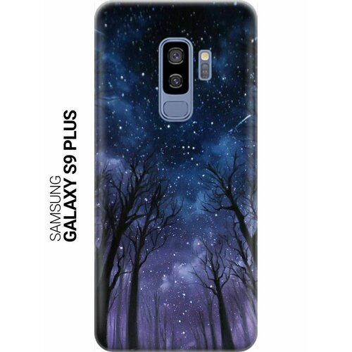 Ультратонкий силиконовый чехол-накладка для Samsung Galaxy S9 Plus с принтом Ночной лес ультратонкий силиконовый чехол накладка для samsung galaxy s8 с принтом ночной лес