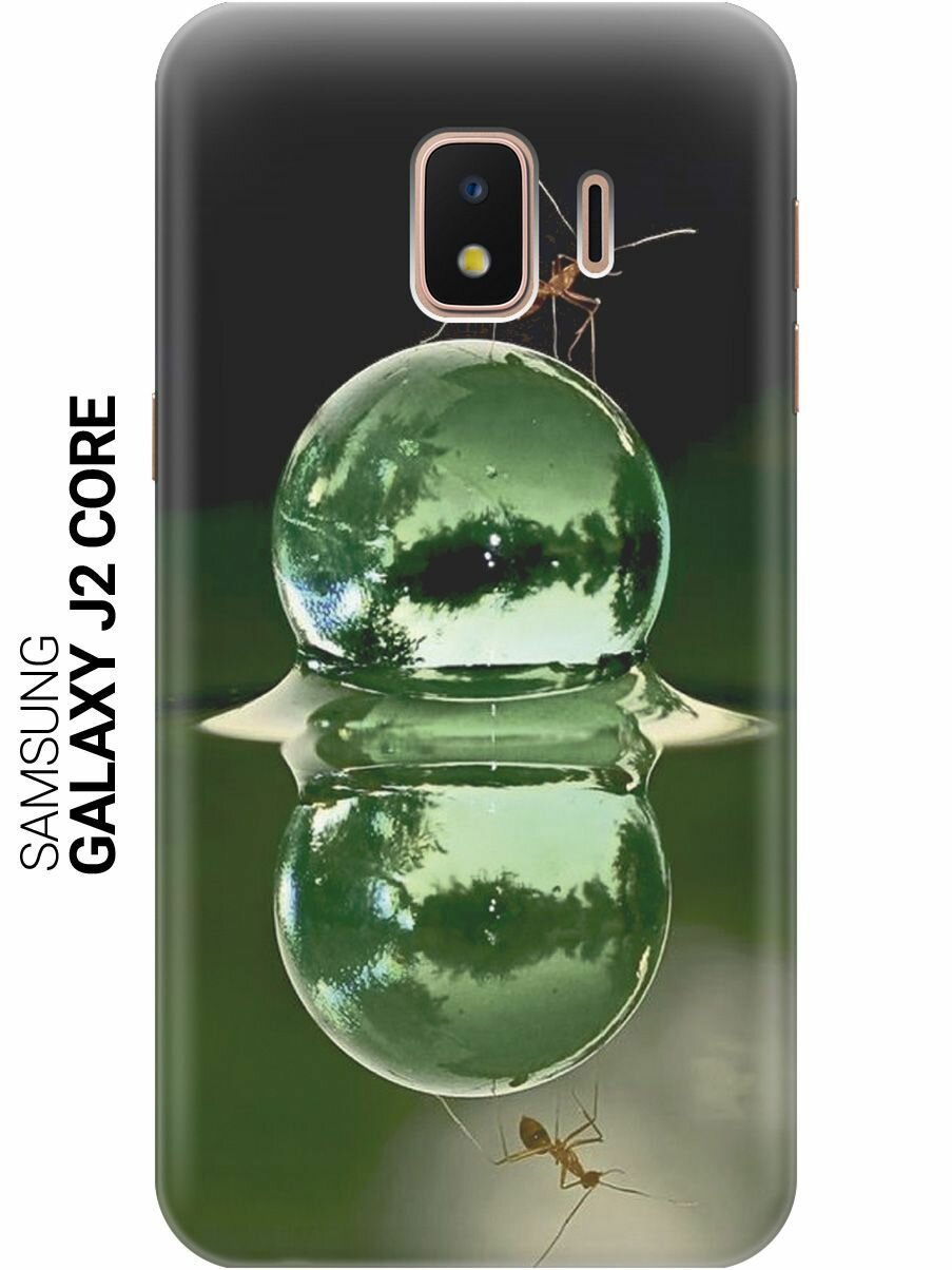 Силиконовый чехол на Samsung Galaxy J2 Core / Самсунг Джей 2 Кор с принтом "Жук на пузырьке"