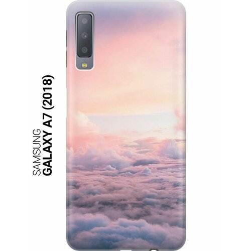 Ультратонкий силиконовый чехол-накладка для Samsung Galaxy A7 (2018) с принтом Высоко над облаками ультратонкий силиконовый чехол накладка для samsung galaxy j6 2018 с принтом высоко над облаками
