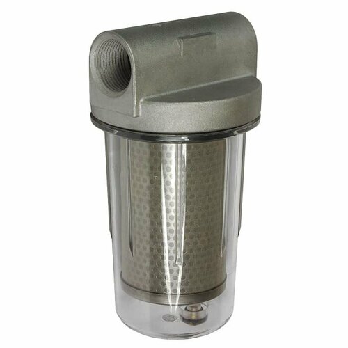 Фильтр дизельного топлива Petroll GL-5, прозрачный корпус, многоразовый фильтр-картридж