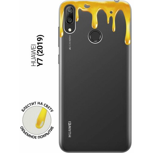 Силиконовый чехол на Huawei Y7 (2019), Хуавей У7 2019 с 3D принтом Honey прозрачный чехол gosso 191673w для huawei