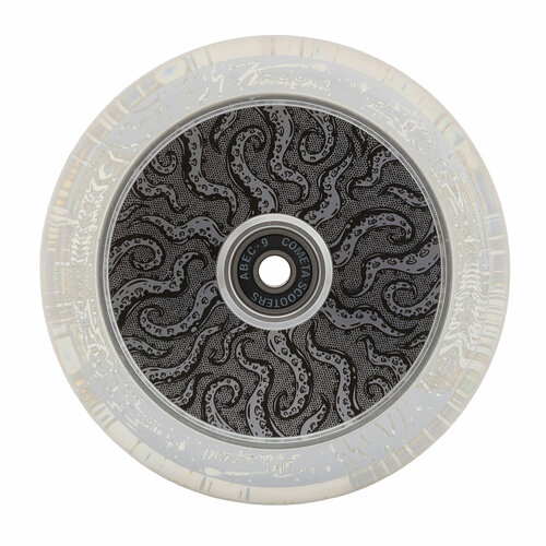 фото Колесо д/сам. комета 120/30 тентакли (прозрачный / серый)