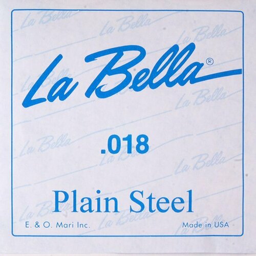 Струна для акустической и электрогитары La Bella PS018, сталь, калибр 18, La Bella (Ла Белла) одиночная струна 09 la bella cps009