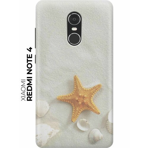 Силиконовый чехол Желтая морская звезда на Xiaomi Redmi Note 4 / Note 4X / Сяоми Редми Ноут 4 / Ноут 4Х