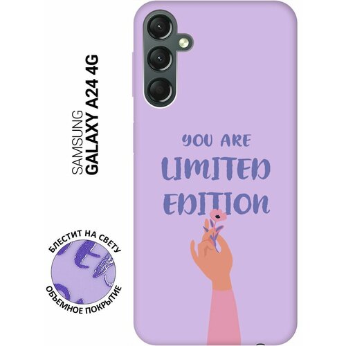 Силиконовый чехол на Samsung Galaxy A24, Самсунг А24 Silky Touch Premium с принтом Limited Edition сиреневый силиконовый чехол на samsung galaxy a24 самсунг а24 silky touch premium с принтом pixel duck желтый