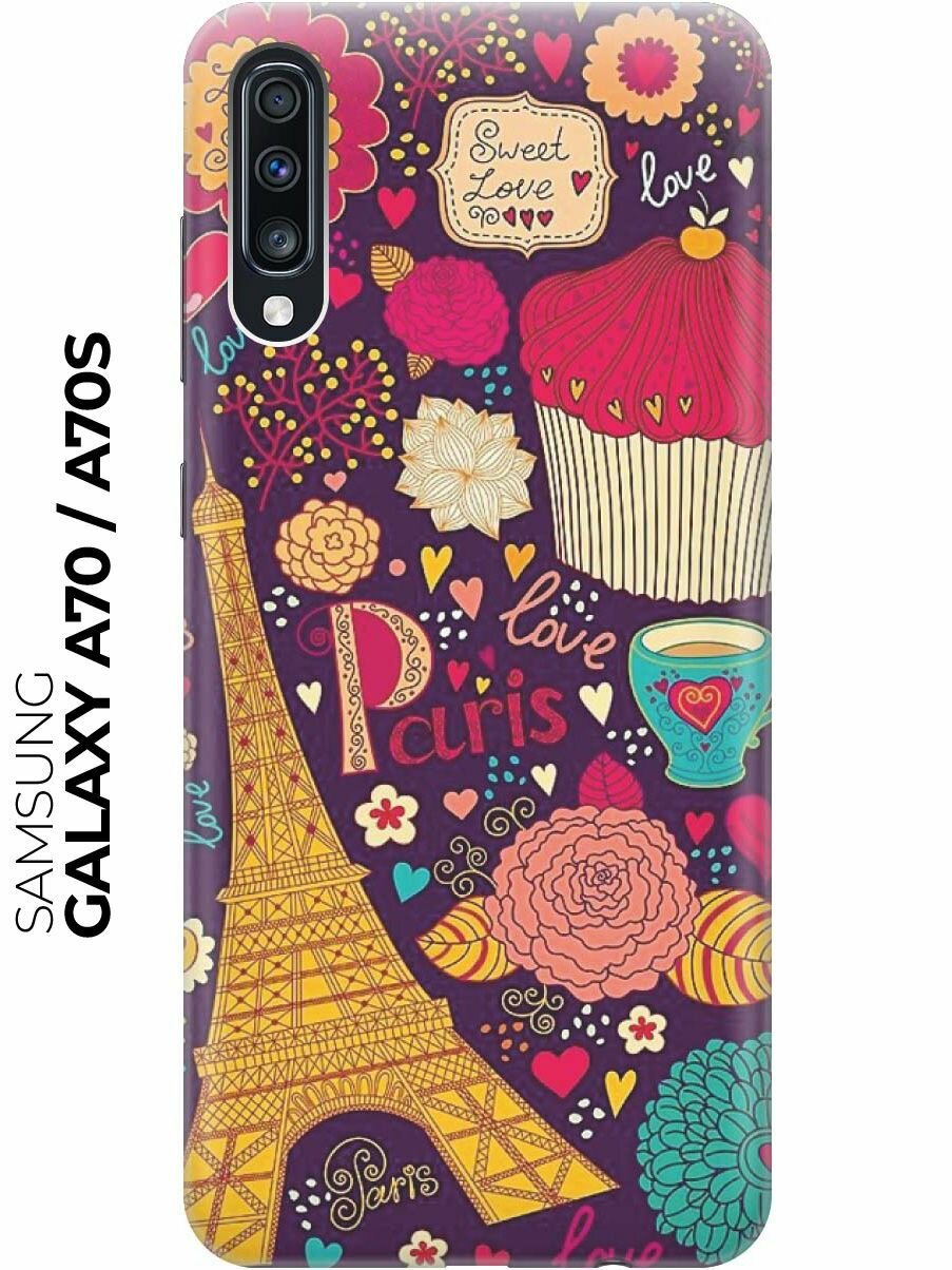Чехол - накладка ArtColor для Samsung Galaxy A70 / A70s с принтом "Love in Paris"