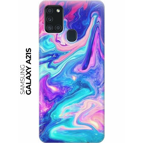 RE: PA Накладка Transparent для Samsung Galaxy A21s с принтом Сине-розовые краски re pa накладка transparent для samsung galaxy s10 lite с принтом сине розовые краски