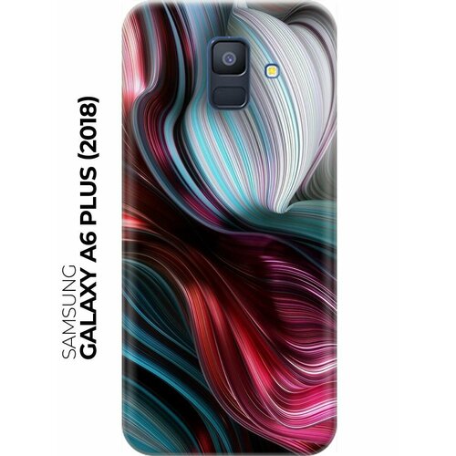 RE: PA Накладка Transparent для Samsung Galaxy A6 Plus (2018) с принтом Разноцветные изгибы re pa накладка transparent для samsung galaxy a6 plus 2018 с принтом разноцветные капли красок