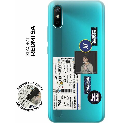 Силиконовый чехол с принтом BTS Stickers для Xiaomi Redmi 9A / Сяоми Редми 9А силиконовый чехол с принтом bts stickers для xiaomi redmi 12 сяоми редми 12