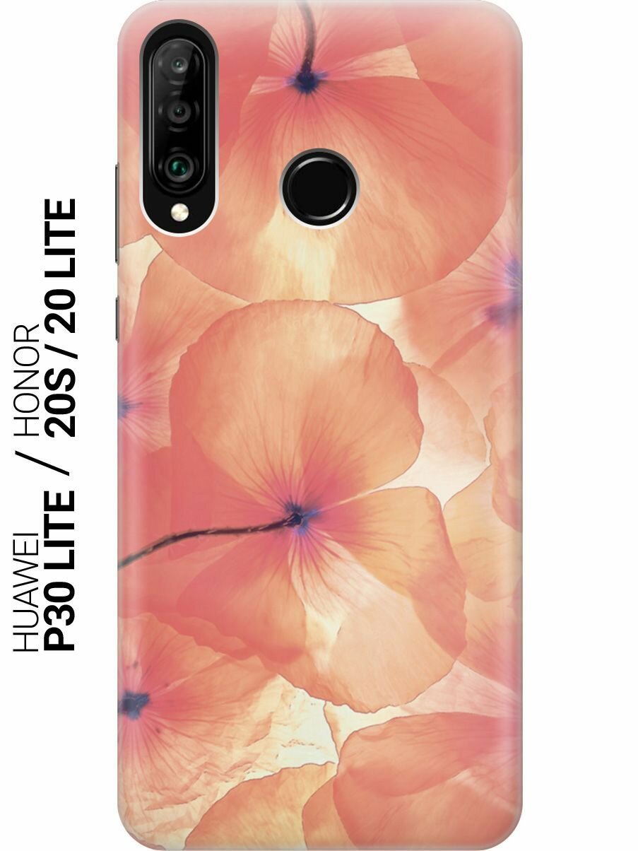 Силиконовый чехол на Honor 20 Lite / 20s / Huawei P30 Lite / Хуавей П30 Лайт / Хонор 20 Лайт / 20s с принтом "Солнечные цветы"