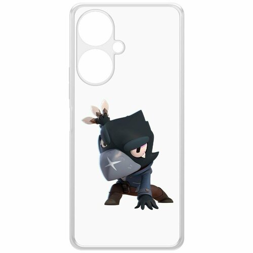 Чехол-накладка Krutoff Clear Case Brawl Stars-Ворон для Vivo Y27 4G чехол накладка krutoff soft case brawl stars ворон феникс для vivo y27 4g черный