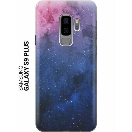 ультратонкий силиконовый чехол накладка для samsung galaxy a8 2018 с принтом звездное зарево GOSSO Ультратонкий силиконовый чехол-накладка для Samsung Galaxy S9 Plus с принтом Звездное зарево