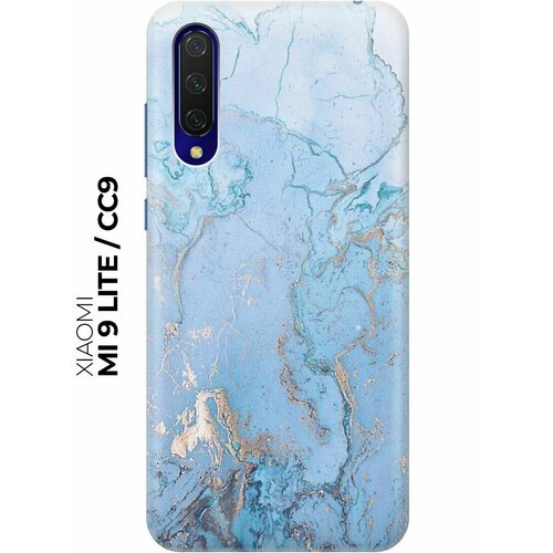 Чехол - накладка ArtColor для Xiaomi Mi 9 Lite / CC9 с принтом Голубой мрамор чехол накладка artcolor для xiaomi mi 9 с принтом фиолетовый мрамор