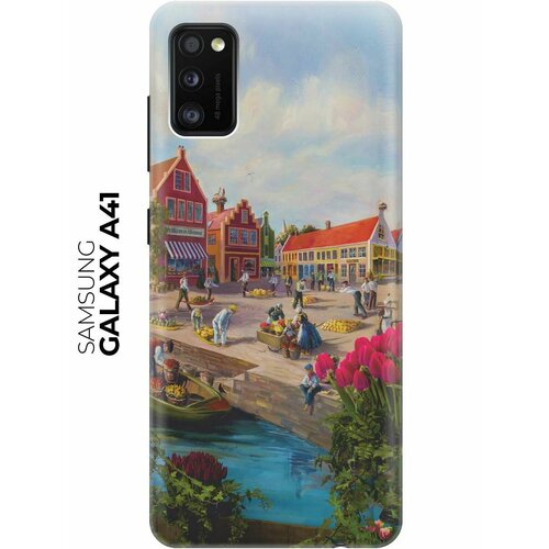 Чехол - накладка ArtColor для Samsung Galaxy A41 с принтом Старинный Амстердам чехол накладка artcolor для samsung galaxy a40 с принтом старинный амстердам