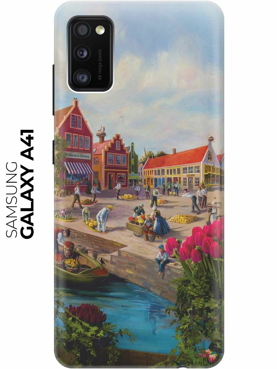 Чехол - накладка ArtColor для Samsung Galaxy A41 с принтом "Старинный Амстердам"