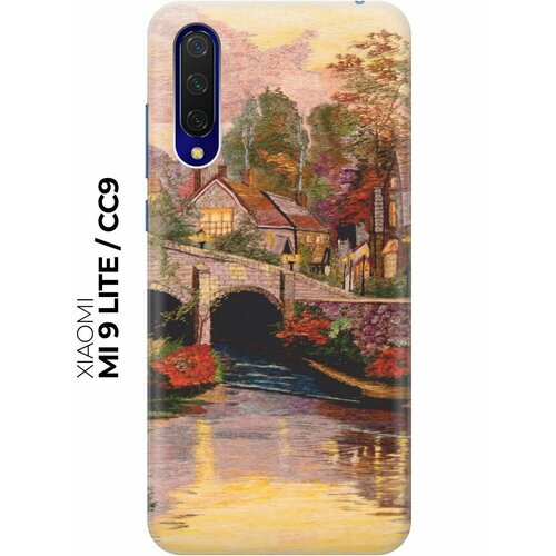 Чехол - накладка ArtColor для Xiaomi Mi 9 Lite / CC9 с принтом Вид на живописный мост чехол накладка artcolor для xiaomi mi 11 lite 4g с принтом вид на живописный мост