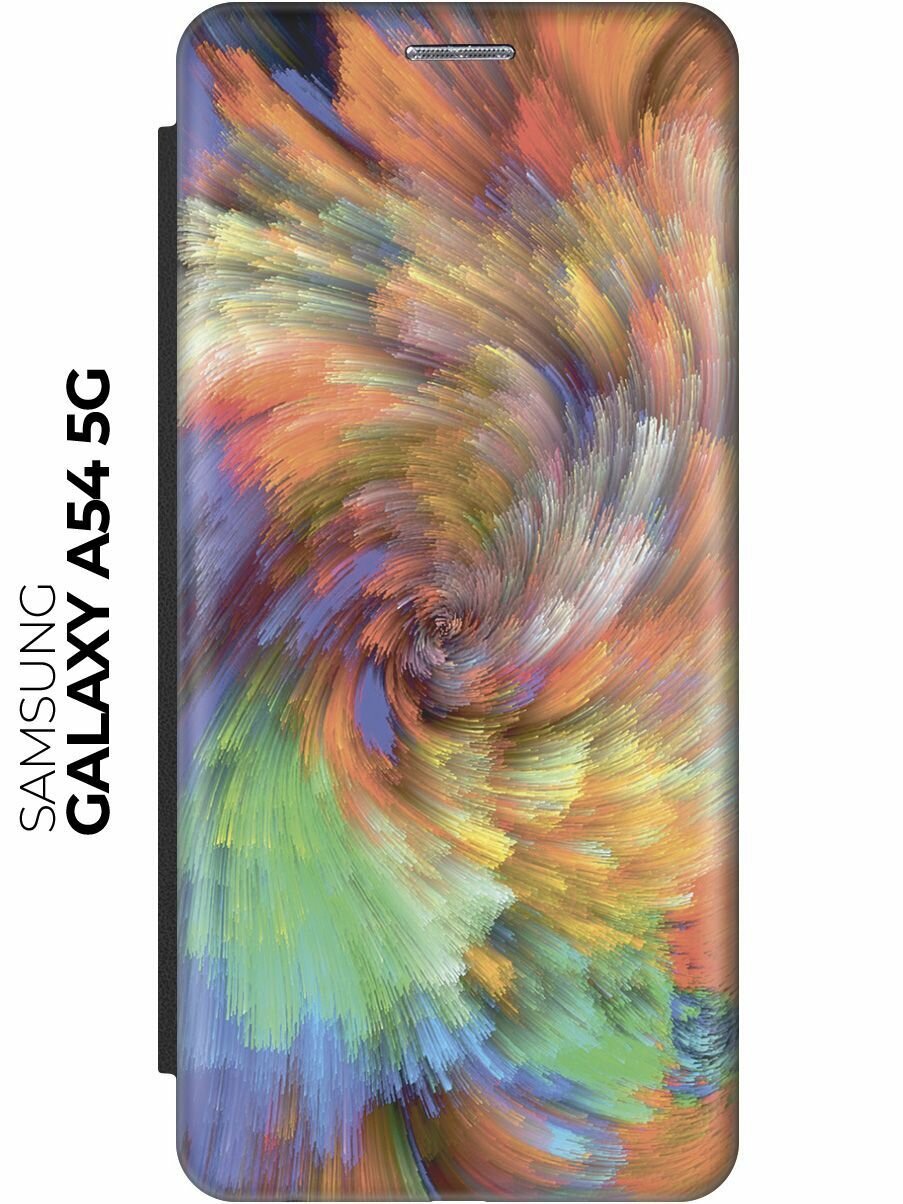 Чехол-книжка Акварельная красота на Samsung Galaxy A54 5G / Самсунг А54 черный