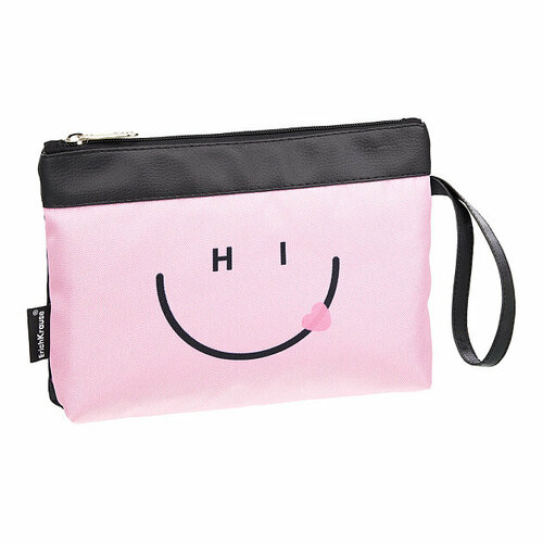 фото Косметичка erichkrause, 16х23 см, розовый, черный