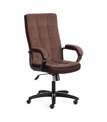 Кресло офисное TRENDY (22), флок/ткань, коричневый