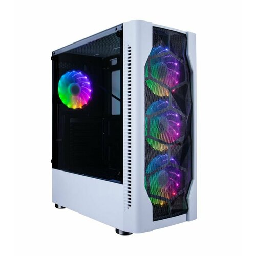 Корпус 1stPlayer DK D4 (D4-WH-4G6) White 1stplayer корпус корпус dk 3 white atx tempered glass 3x 120mm led fans inc dk 3 wh 3g6